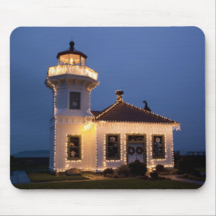 Tapis De Souris États-Unis, Washington, Mukilteo. Phare de Mukilte