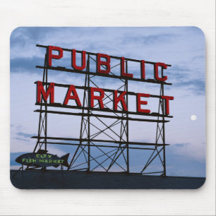 Tapis De Souris États-Unis, Washington, Seattle, Pike Street Marke