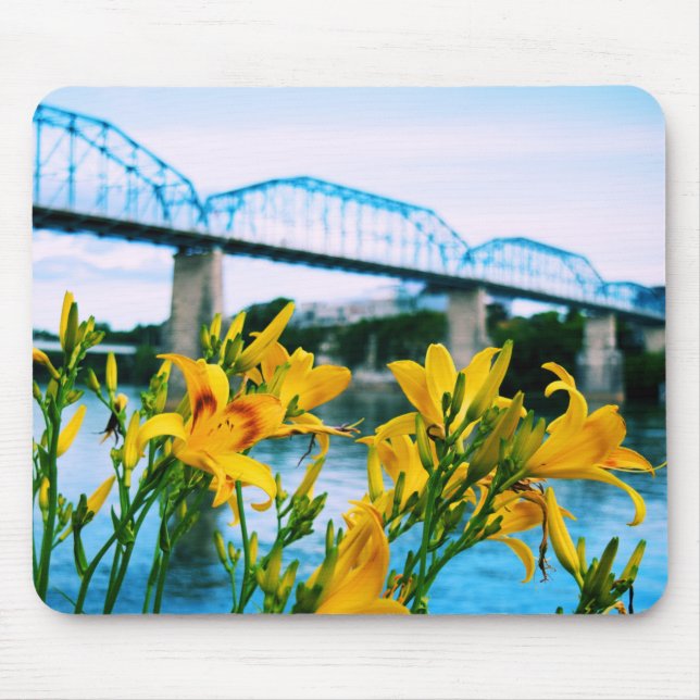 Tapis De Souris Été à Chattanooga, TN - Pont de rue Walnut (Devant)
