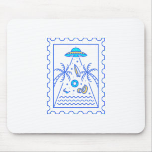 Tapis De Souris Été À L'Invasion Timbre Postal
