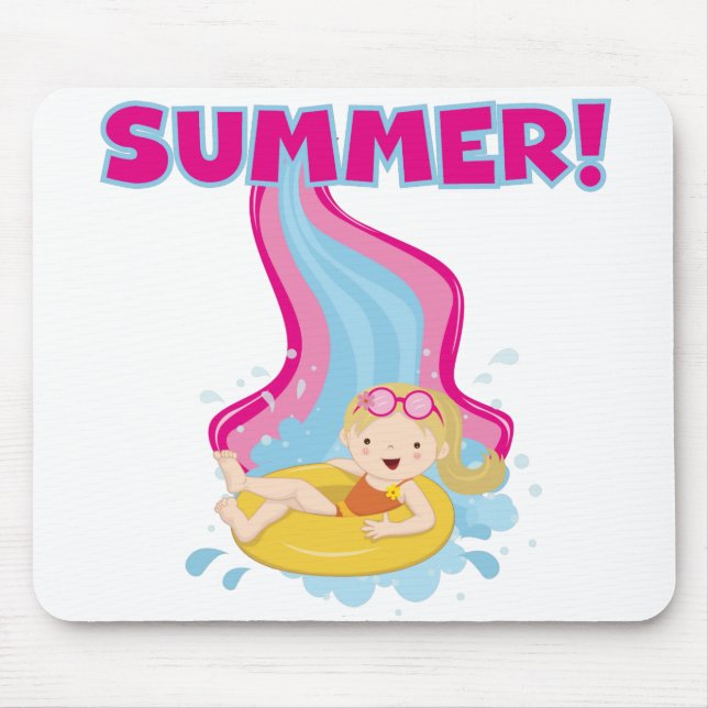 Tapis De Souris Été blond de fille (Devant)