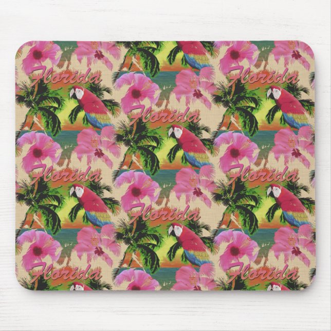 Tapis De Souris Été Floride Tropical Sunset Coastal (Devant)