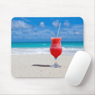 Tapis De Souris Eté Framboise Rouge Margarita Sur La Plage Tropica