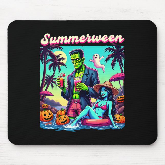 Tapis De Souris Été Halloween Zombie Frankenstein Bo (Devant)