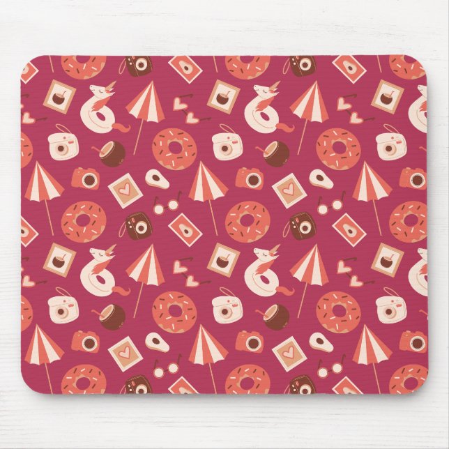 Tapis De Souris Été Stuff Maroon Arrière - plan (Devant)