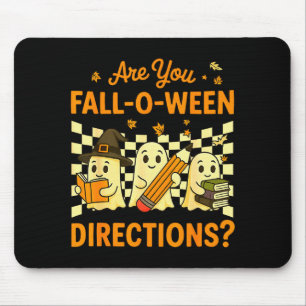 Tapis De Souris Êtes-vous Tombé O Ween Directions Halloween Profes