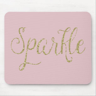 Tapis De Souris Étincelle de parties scintillantes de Faux d'or