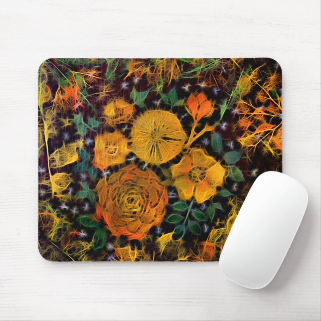 Tapis De Souris Étincelles florales (Avec souris)