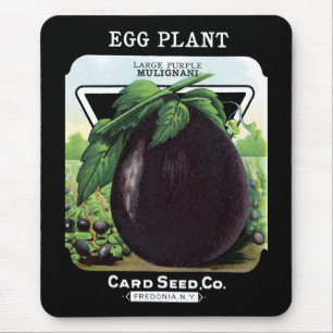 Tapis De Souris Étiquette de paquets de semences de Plante d'oeufs