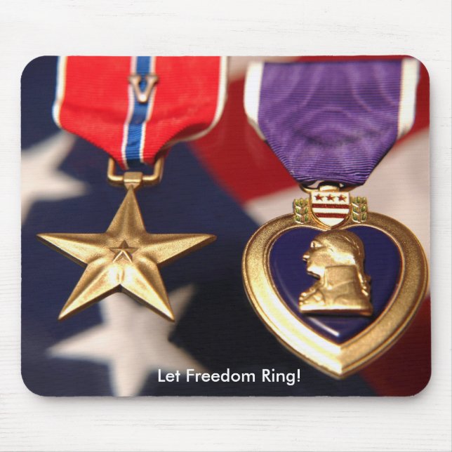 Tapis De Souris étoile de bronse et mousepad de coeur pourpre (Devant)