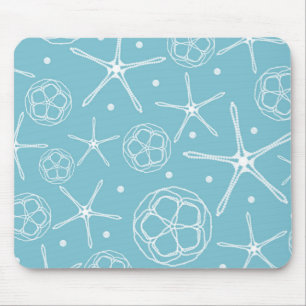 Tapis De Souris Étoile de mer Perle Blanche Mariage Shower de mari