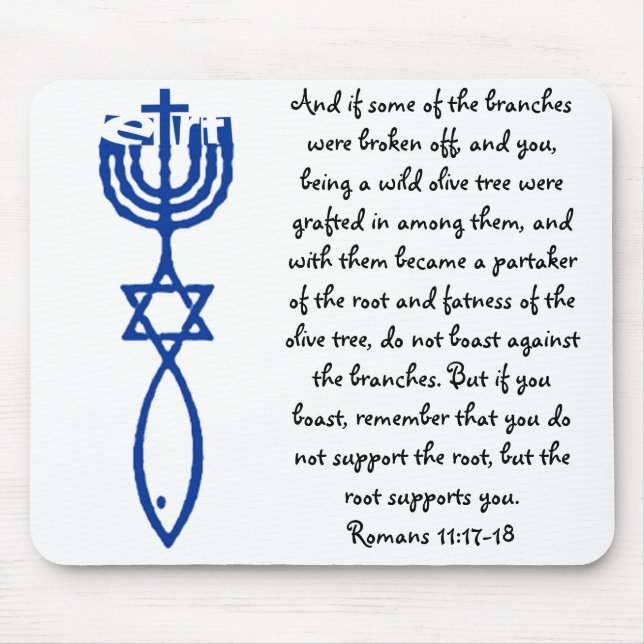 Tapis De Souris Étoile Ichthys d'ETRT Menorah (Devant)