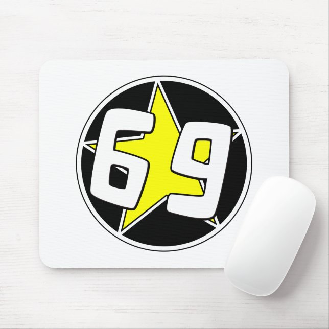 Tapis De Souris Étoile jaune 69 (Avec souris)