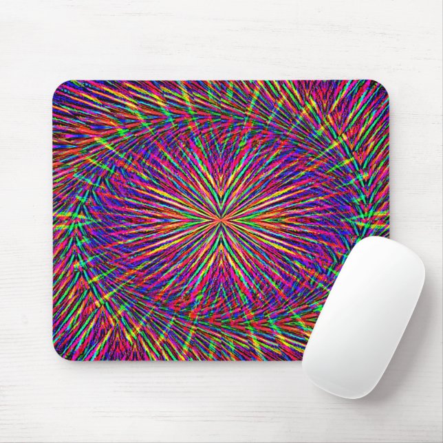Tapis De Souris Étoile tourbillonnante psychédélique...... (Avec souris)