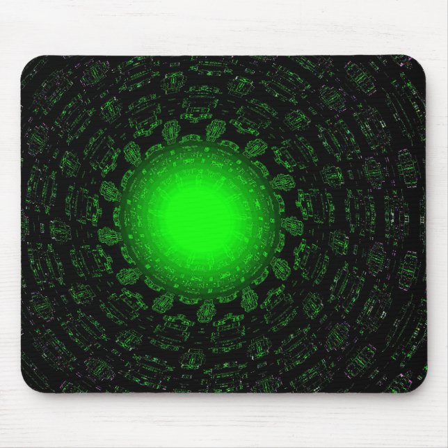 Tapis De Souris Étoile verte Mousepad (Devant)