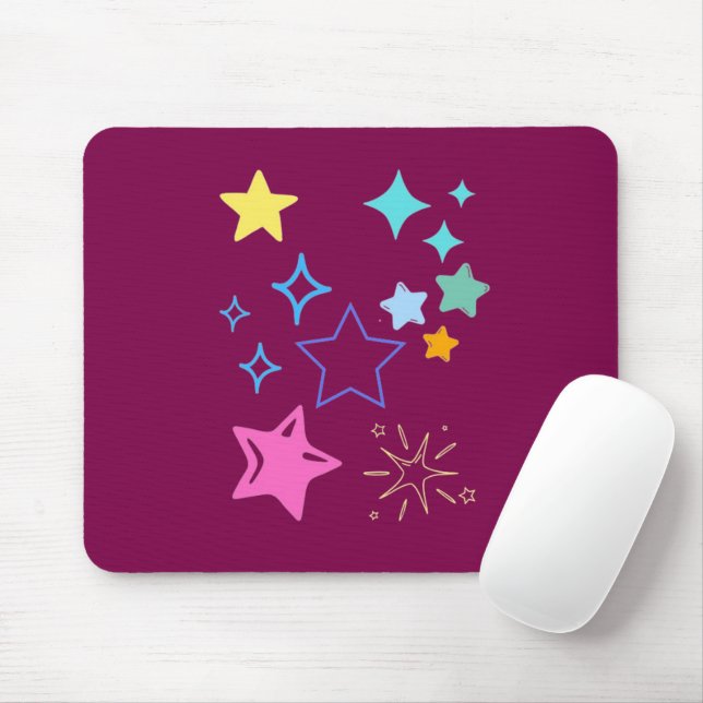 Tapis de souris Étoiles (Avec souris)