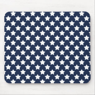 Tapis De Souris Étoiles bleues et blanches de la Marine, Motif éto