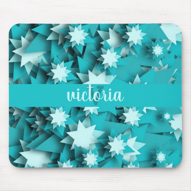 Tapis De Souris Étoiles chic monogrammes (Devant)