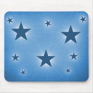 Tapis De Souris Étoiles dans le ciel nocturne Mousepad, bleu