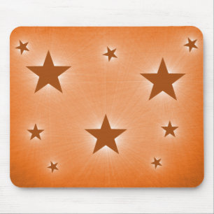 Tapis De Souris Etoiles dans le ciel nocturne Mousepad, Orange