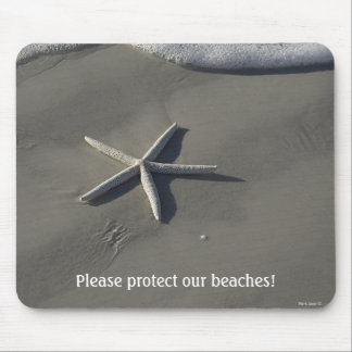 Tapis De Souris Étoiles de mer Mousepad de cadeaux de plage