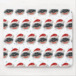Tapis De Souris Étoiles de Noël de la race canine Pékinois