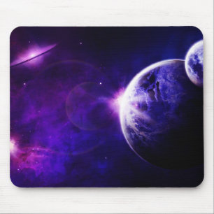 Tapis De Souris Étoiles de planètes de galaxie de l'espace dans