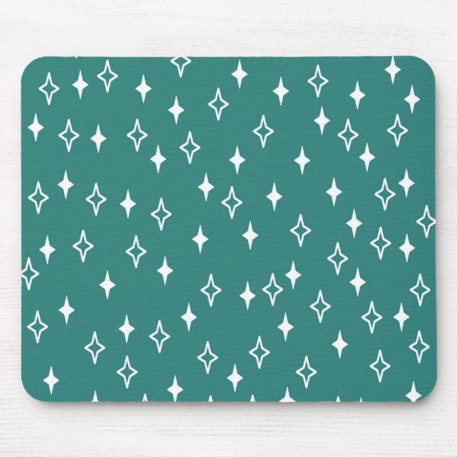 Tapis De Souris Étoiles modernes du milieu du siècle (Devant)