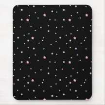 Etoiles Motif noir et couleurs pastel