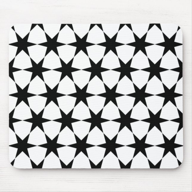 TAPIS DE SOURIS ÉTOILES NOIRES (Devant)