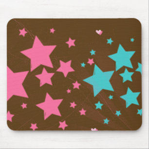 Tapis De Souris Étoiles rose et bleu Expresso - mousepad