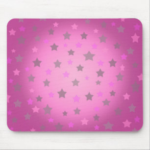 Tapis De Souris Étoiles roses et gris motif mousepad