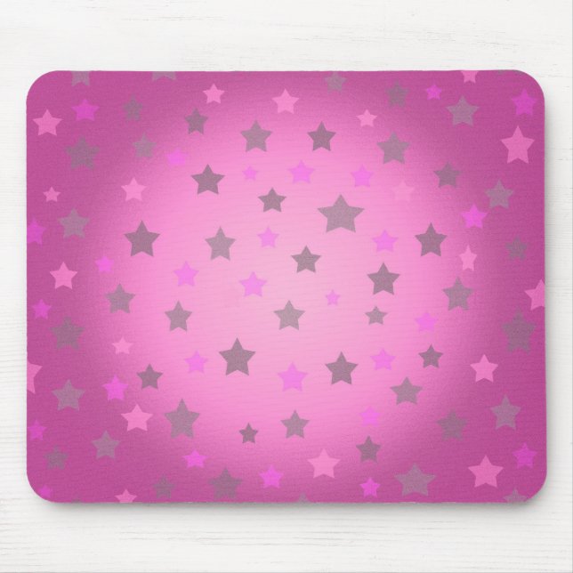 Tapis De Souris Étoiles roses et gris motif mousepad (Devant)
