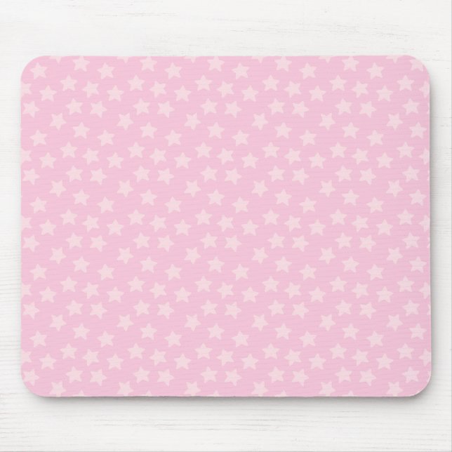 Tapis De Souris Étoiles roses jetées (Devant)