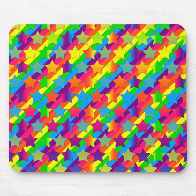 Tapis De Souris Étoiles sur les bandes-Ordinateur Mousepad (Devant)