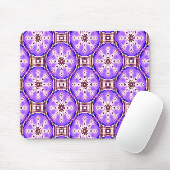 Tapis De Souris Étoiles Tartan Fleur... (Avec souris)
