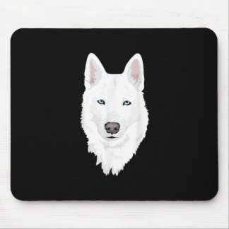 Tapis De Souris Étonnant blanc sibérien Husky - Doux blanche neige