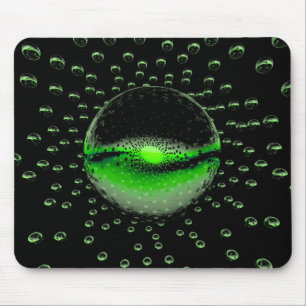 Tapis De Souris Étrange Orbes Aliens Émettant Une Éérie Lumière Ve