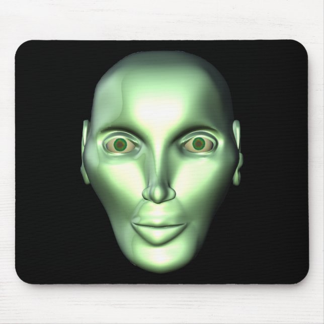 Tapis De Souris être 3D extraterrestre principal étranger Mousepad (Devant)