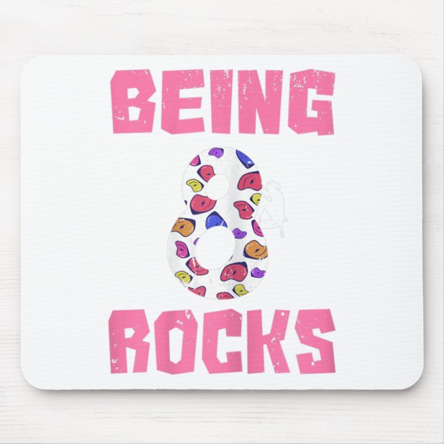 Tapis De Souris Être 8 Rocks Anniversaire Escalade fille (Devant)