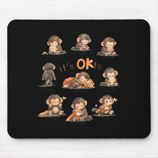 Tapis De Souris être différent sensibilisation à l'autisme bébé si (Devant)