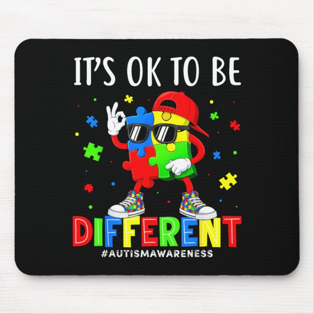 Tapis De Souris Être un puzzle différent pour maman papa enseignan (Devant)