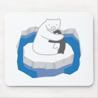 Tapis De Souris Étreinte d'ours blanc