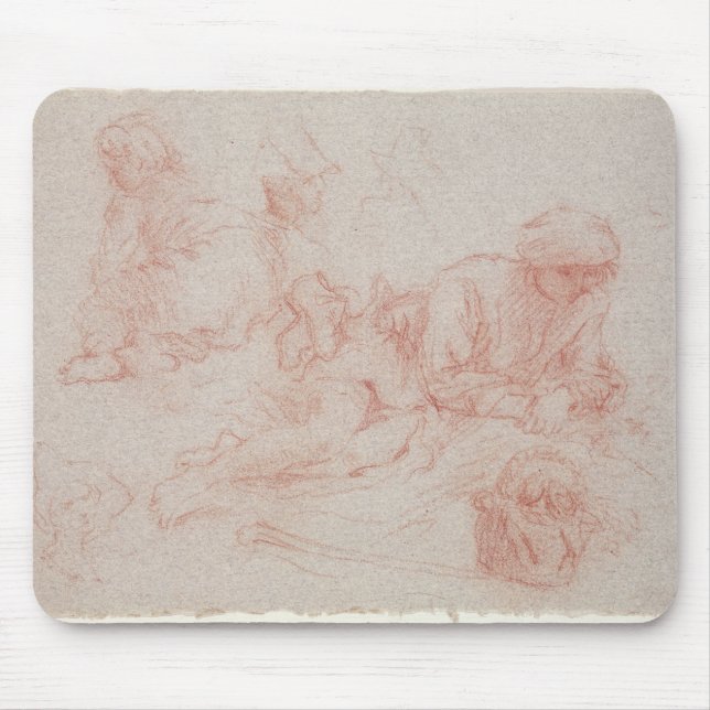 Tapis De Souris Étude d'un homme étendu (Devant)