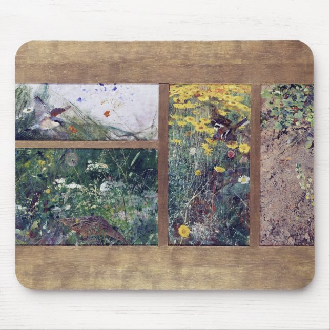 Tapis De Souris Études d'oiseaux, Bruno Liljefors (Devant)