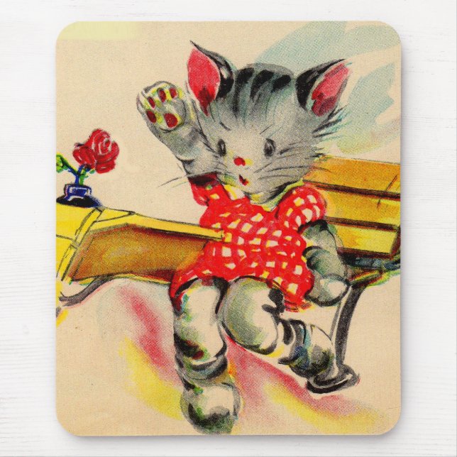 Tapis De Souris étudiant en chat kitten (Devant)