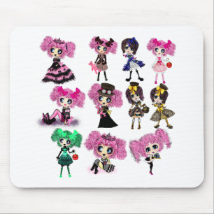 Tapis De Souris Étudiante de Kawaii avec PinkyP