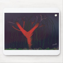 Tapis de souris Eucalyptus Minuit. Art impressionn
