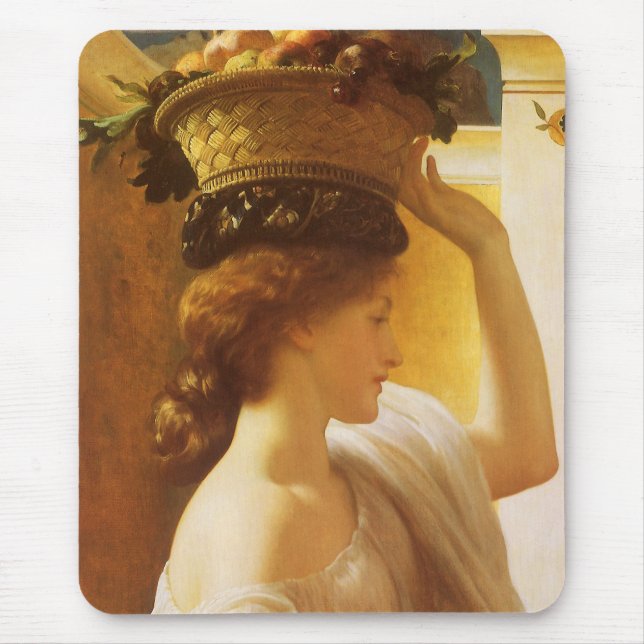 Tapis De Souris Eucharis - Jeune Fille avec une Corbeille de Fruit (Devant)