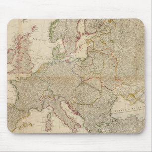 Tapis De Souris Europe composite avec tableaux statistiques